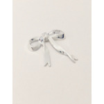 Boucle d'oreille nœud argentée