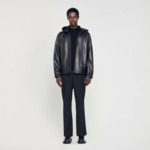 Blouson oversize en cuir
