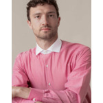 Chemise Classique en popeline rayée bordeaux