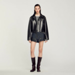 Blouson en cuir vieilli