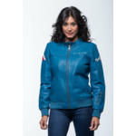 Blouson cuir Alpine femme Sophia noir