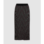 K-CHEVRON AOP PLEATED SKIRT