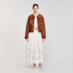 Jupe longue en popeline