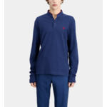 Polo Bleu Marine En Coton Homme