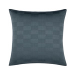 Desforges - Taie d'oreiller en satin de coton gris, Damier