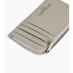 Porte carte large zippé Emile en cuir signature T