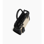 Petit sac à main Emilie en toile coton et cuir lisse