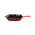 Skillet gril carré 26cm en fonte émaillée cerise