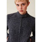 Veste courte laine mélangée grise