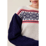 Pull maille motifs col rond