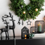 Black XMAS petit photophore 12 x 7 x 19 cm