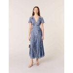 Robe longue fluide imprimée