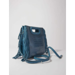 Sac M en cuir effet croco placé