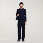 Pull polo en maille