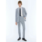 Costume droit à motif pied de poule