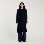 Manteau long à boutonnage croisé