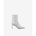 Bottines En Cuir Argenté Davy Silver