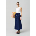 Jupe mi-longue à boutons