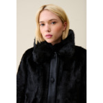 Manteau fausse fourrure noir