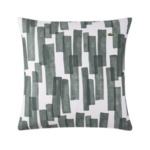 Lacoste - Taie d'oreiller en satin de coton lavé vert, L Stamp