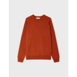 Pull Emile en laine et cachemire orange
