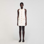 Robe courte à col claudine