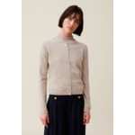 Cardigan laine boutonné broderie CP