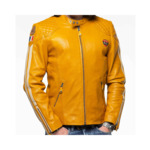 Blouson Cuir 24H Trophy Jaune