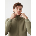 Sweat zippé à rayures milleraies en Ottoman