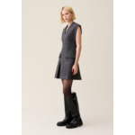 Robe grise cintrée tailleur tweed