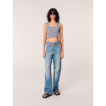 Top smocké à motif vichy