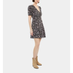 Robe Courte Imprimée Avec Boutonnage Femme