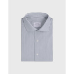 Chemise classique rayée vert foncé