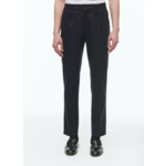 Pantalon élastiqué en flanelle de laine