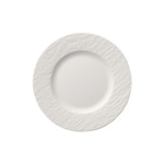 Manufacture - Assiette dessert, ronde, blanche, en porcelaine haut de gamme, 22 x 22 x 2 cm
