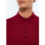 Polo à manches longues en laine mérinos