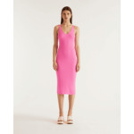 Robe Longue à côtes dos plongeant