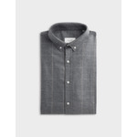 Chemise gaspard en coton cachemire gris