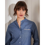 Chemise Britany en coton marine
