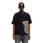 T-shirt avec imprimés tatouages effet flou