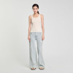 Débardeur en maille côtelée