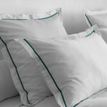 TAIE D'OREILLER | Breteuil - Blanc/Vert