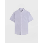 Chemise classique manches courtes à carreaux marine