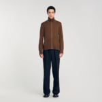 Cardigan zippé en laine