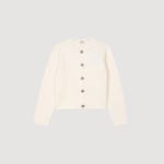 Cardigan 2 en 1 à col volanté