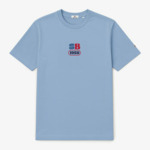 T-shirt manches courtes en coton avec imprimé SB1958 bleu dragée