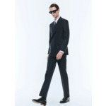 Smoking croisé en faille de laine