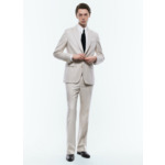 Veste de costume en laine à rayures