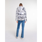 Doudoune à capuche argentée