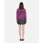 Sweatshirt À Capuche Blason Violet Femme